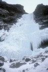 The first two pitches of the route -- each a rope-stretching 200 feet -- ascend this massive piece of ice